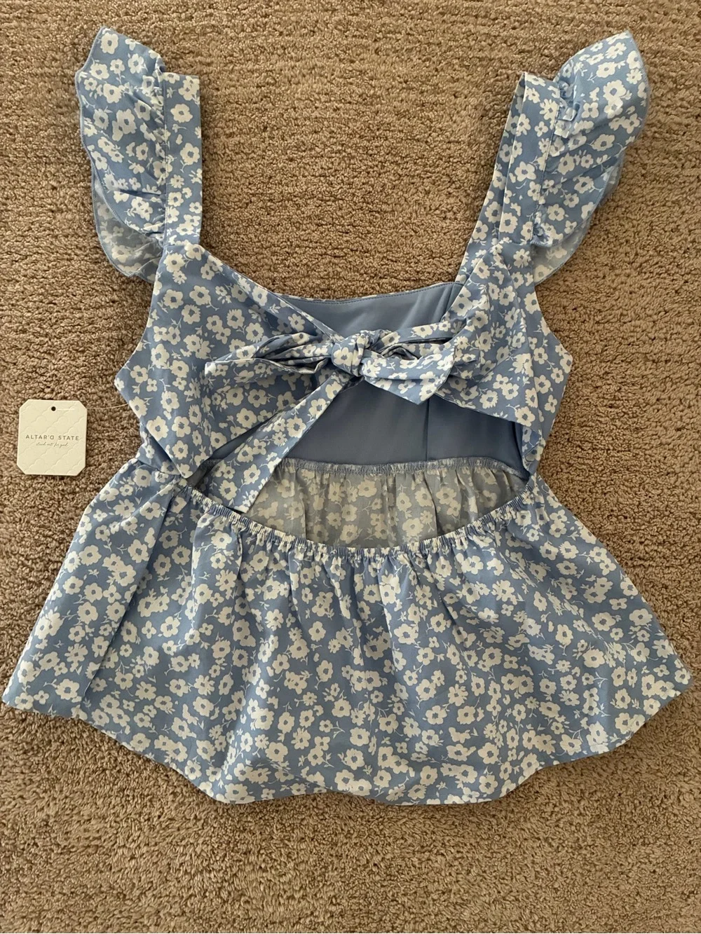 NWT Altar’d State babydoll top 🩵 - Picture 5 of 5